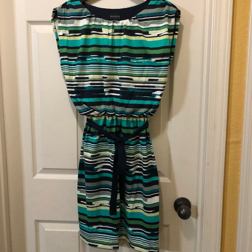 Colorful blouson dress